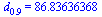 d[.9] = 86.83636368