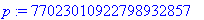 p := 77023010922798932857