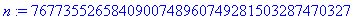 n := 7677355265840900748960749281503287470327