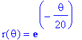 r(theta) = exp(-1/20*theta)