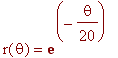 r(theta) = exp(-theta/20)