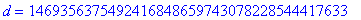 d = 1469356375492416848659743078228544417633