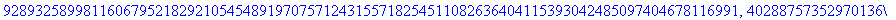 K := [723783774503702797863503248049835432115953979437018031256827485817201418906376965431925223270674212809858928932589981160679521829210545489197075712431557182545110826364041153930424850974046781169...