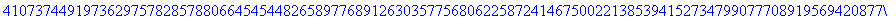 K := [723783774503702797863503248049835432115953979437018031256827485817201418906376965431925223270674212809858928932589981160679521829210545489197075712431557182545110826364041153930424850974046781169...