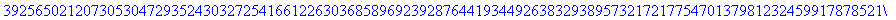 K := [723783774503702797863503248049835432115953979437018031256827485817201418906376965431925223270674212809858928932589981160679521829210545489197075712431557182545110826364041153930424850974046781169...